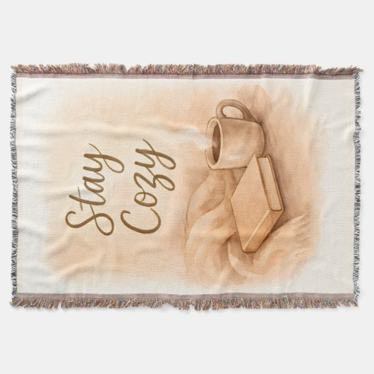  Stay cozy Throw Blanket スローブランケット (正面)