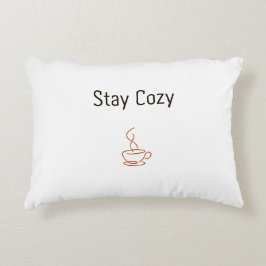 Stay Cozy Throw Pillow | Minimal Cozy Aesthetic De アクセントクッション
