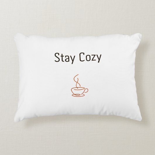 Stay Cozy Throw Pillow | Minimal Cozy Aesthetic De アクセントクッション (正面)