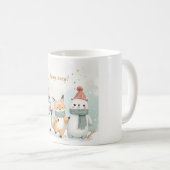 Stay Cozy Winter Animals Mug – Penguin, Fox, Polar コーヒーマグカップ (正面右)