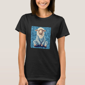 Stay Cozy with a Funny Sheep in Pajamas Tシャツ