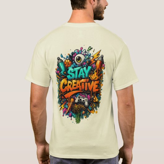 Stay Creative Graffiti Art T-Shirt | Urban Street  Tシャツ (裏面)