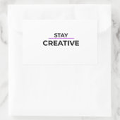 Stay Creative Minimalist Typography Die-Cut  長方形シール (バッグ)