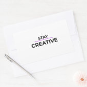 Stay Creative Minimalist Typography Die-Cut  長方形シール (封筒)