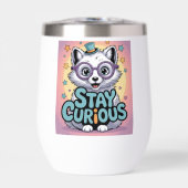 Stay Curious – Cute Cartoon Fox with Glasses (正面)