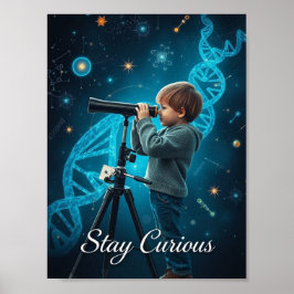 Stay Curious - Educational Scienceポスター ポスター