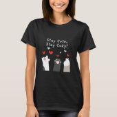 Stay Cute Stay Cozy Kawaii Cat Paws Women's T-Shir Tシャツ (正面)
