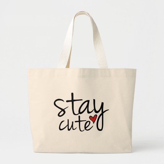 Stay Cute Tote Bag ラージトートバッグ (正面)
