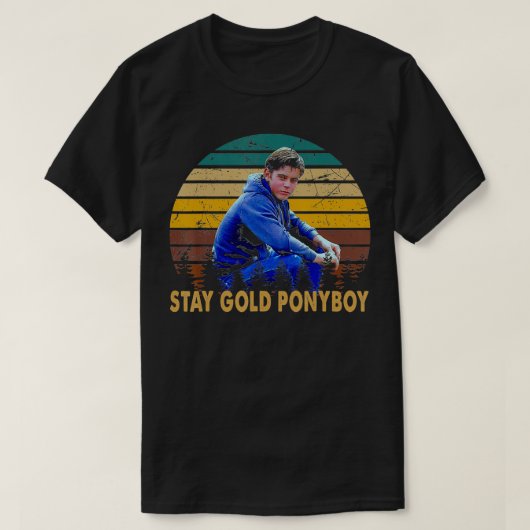 Stay Design Arts Gold Ponyboy Classic Outsiders Es Tシャツ (デザイン正面)