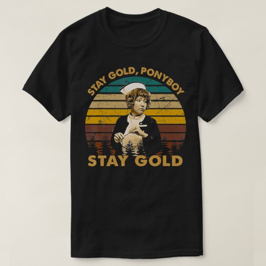 Stay Design Arts Gold Ponyboy Vaporware Outsiders Tシャツ (デザイン正面)