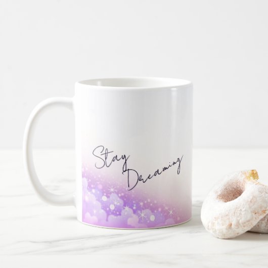 "Stay Dreaming" Inspirational Coffee Mug コーヒーマグカップ (ドーナツ)