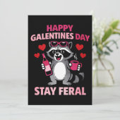 Stay Feral Galentines Raccoon Card シーズンカード (スタンド正面)