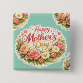 Stay floral wreath 缶バッジ (正面)