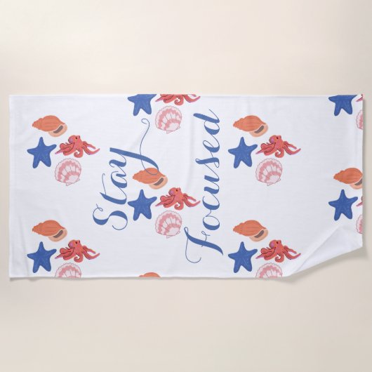 Stay Focus ビーチタオル (正面)