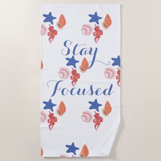 Stay Focus ビーチタオル (正面)