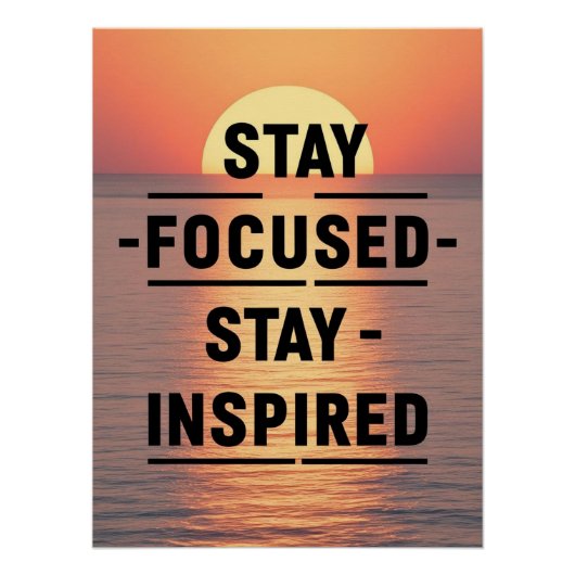 Stay Focused インスパイア Stay ポスター (正面)