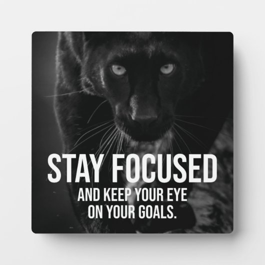 Stay Focused – ハッスル、トレーニング、成功 – Panther フォトプラーク (正面)
