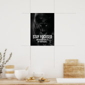 Stay Focused – ハッスル、トレーニング、成功 – Panther ポスター (キッチン)