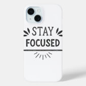 Stay Focused Minimal Motivational Phone Case Case-Mate iPhoneケース (裏面)
