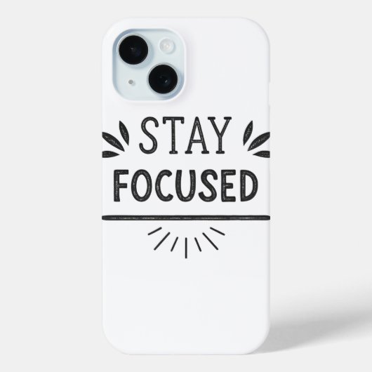 Stay Focused Minimal Motivational Phone Case Case-Mate iPhoneケース (裏面)