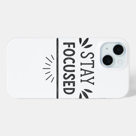 Stay Focused Minimal Motivational Phone Case Case-Mate iPhoneケース (裏面 (横))