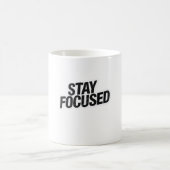 Stay Focused Minimal Typography Sweatshirt コーヒーマグカップ (中央)