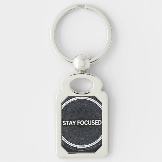 Stay Focused Motivational Keychain – キーホルダー (正面)