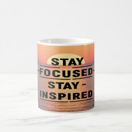 Stay Focused Stay Inspired オプション2 コーヒーマグカップ
