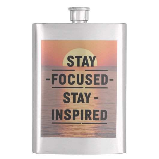 Stay Focused Stay Inspired オプション2 フラスク (正面)