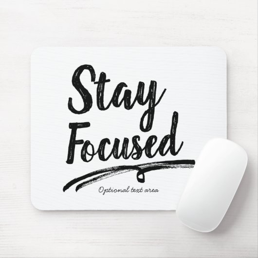 STAY FOCUSED Work Officeタイポグラフィ パーソナライズされた マウスパッド (マウス)