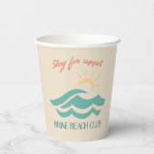 Stay for Sunset Brine Beach Club Cups 紙コップ (裏面)
