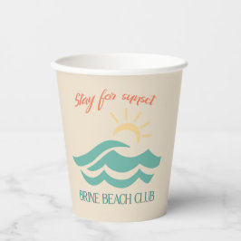 Stay for Sunset Brine Beach Club Cups 紙コップ