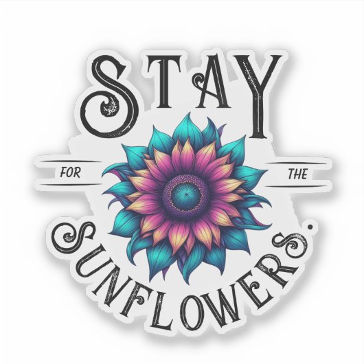 Stay for the Sunflowers シール (正面)
