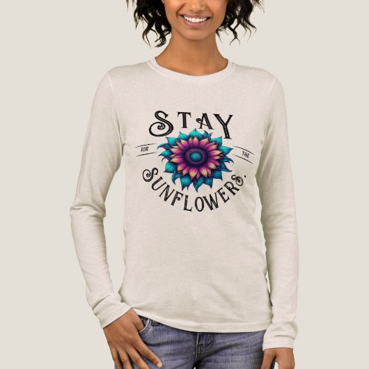 Stay for the Sunflowers トライブレンドＴシャツ (正面)