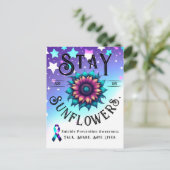 Stay For the Sunflowers Card ポストカード (スタンド正面)