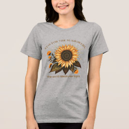 "Stay for the Sunflowers" Suicide Prevention トライブレンドＴシャツ