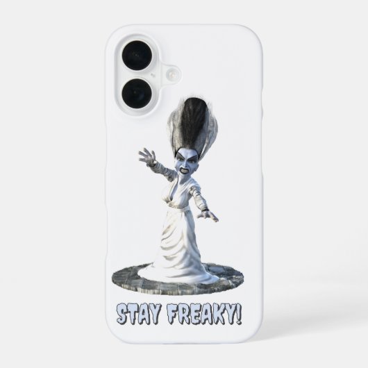 Stay Freaky! Bride of Frankenstein iPhone 16ケース (裏面)