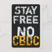 Stay Free - No CBDC ポストカード (正面)