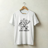 Stay Frosty Retro Snowflake Rubber Hose Cartoon Tシャツ
