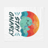Stay Gnarly Cute Narwhal Narwhals Lover フリースブランケット (正面(横))