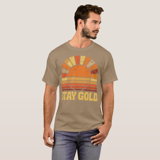 Stay Gold - Outsiders Classic 1980s Retro Tシャツ (正面フル)