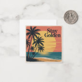 Stay Golden ノートカード (正面/裏面インサイチュ)