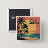 Stay Golden 缶バッジ (正面&裏面)