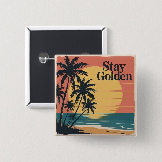 Stay Golden 缶バッジ (正面&裏面)