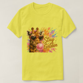Stay Golden Giraffe | かわいいサファリ動物 Tシャツ
