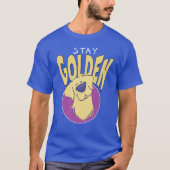 "Stay Golden" Golden Retriever Graphic Unisex Tシャツ (正面)