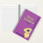 "Stay Golden" Golden Retriever Personalized Custom ノートブック (内側)