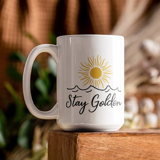 Stay Golden Mug – 陽性と共に一日をスタート コーヒーマグカップ