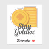 Stay Golden St Patrick's Day Gold Coins シール (シート)