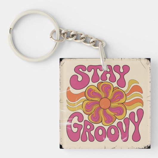 Stay Groovy キーホルダー (正面)